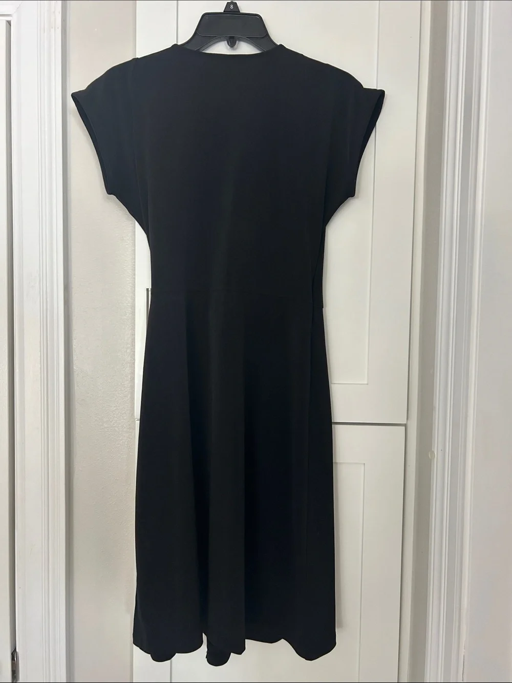 Michael Kors Black Wrap Dress with Side Tie Detail